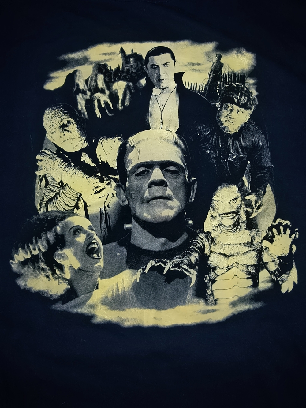 Rock Rebel Universal Monsters Tee — Black with White Print - Picture 3 of 5